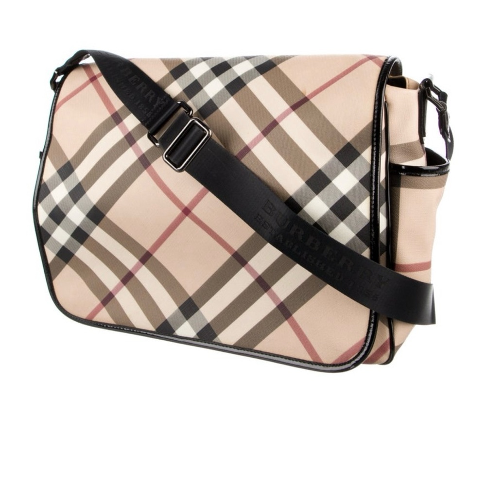 Burberry SuperNova Check Coated
Canvas Diaper Bag